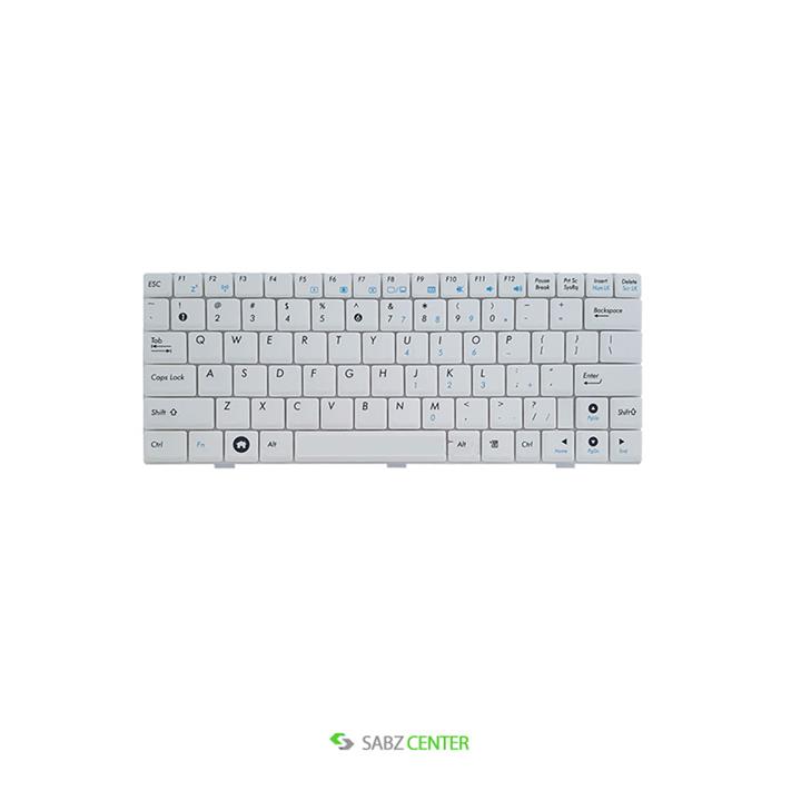 کیبورد لپ تاپ ایسوس Eee PC 1005-1004 سفید-بدون فریم فلت پهن ASUS Eee PC 1004 1005 Frame Notebook Keyboard